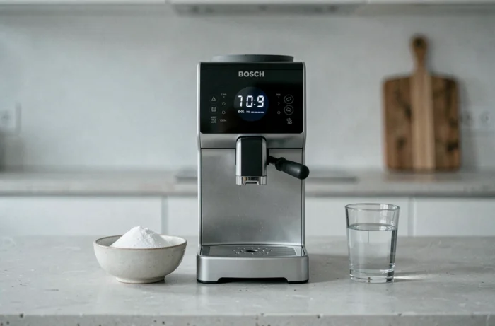 Machine Tassimo Bosch avec acide citrique en poudre pour détartrage sans produits chimiques